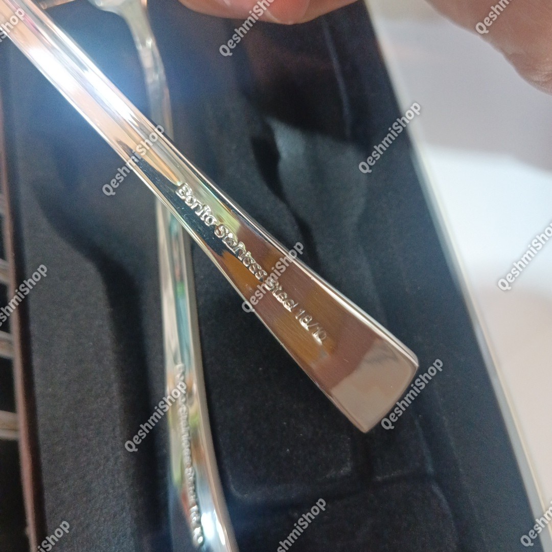 سرویس قاشق و چنگال 12 پارچه 6نفره استیل بونیتو Bonito طرح لوکس دو رنگ طلایی و نقره ای