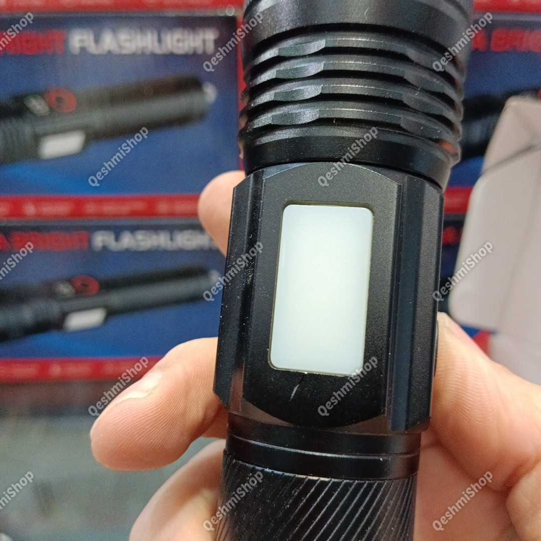 چراغ قوه حرفه ای BCT-BRIGHT مدل BCT-6528 نور متمرکز، شارژی، طراحی مقاوم مناسب سفر و نگهبانی