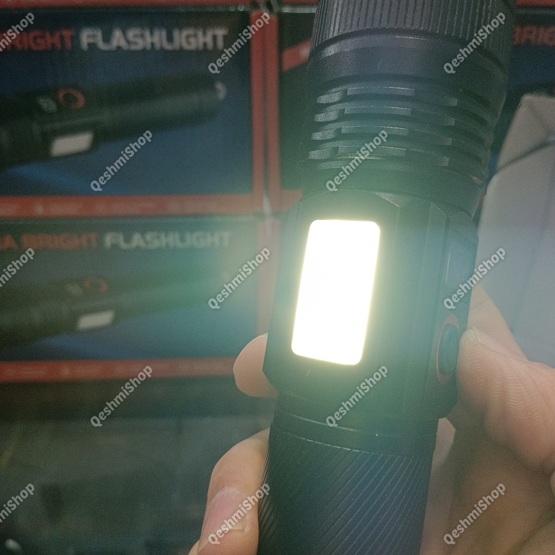 چراغ قوه حرفه ای BCT-BRIGHT مدل BCT-6528 نور متمرکز، شارژی، طراحی مقاوم مناسب سفر و نگهبانی