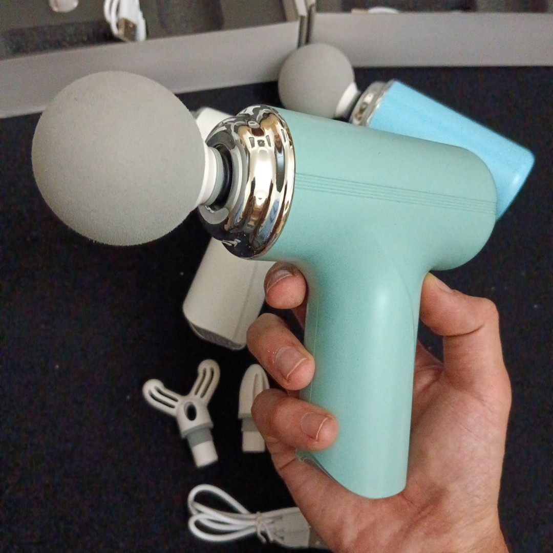 مینی ماساژور تفنگی MINI MASSAGE GUN مدل MG-203 - فروشگاه قشمی شاپ Qeshmishop
