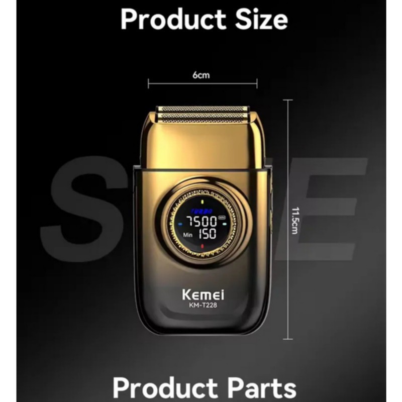 ماشین اصلاح موی سر و صورت شارژی کیمی مدل km-8557 مجموعه 3 عددی جدید و درجه یک