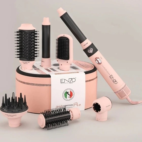 سشوار برس دار حالت دهنده 1500 وات انزو پروفیشینال مدل EN-4133 PRO درجه یک