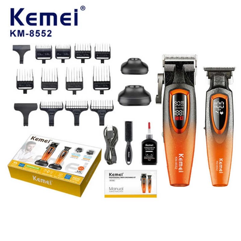 ماشین اصلاح موی سر و صورت شارژی کیمی مدل KM8552 مجموعه 2 عددی درجه یک و با کیفیت
