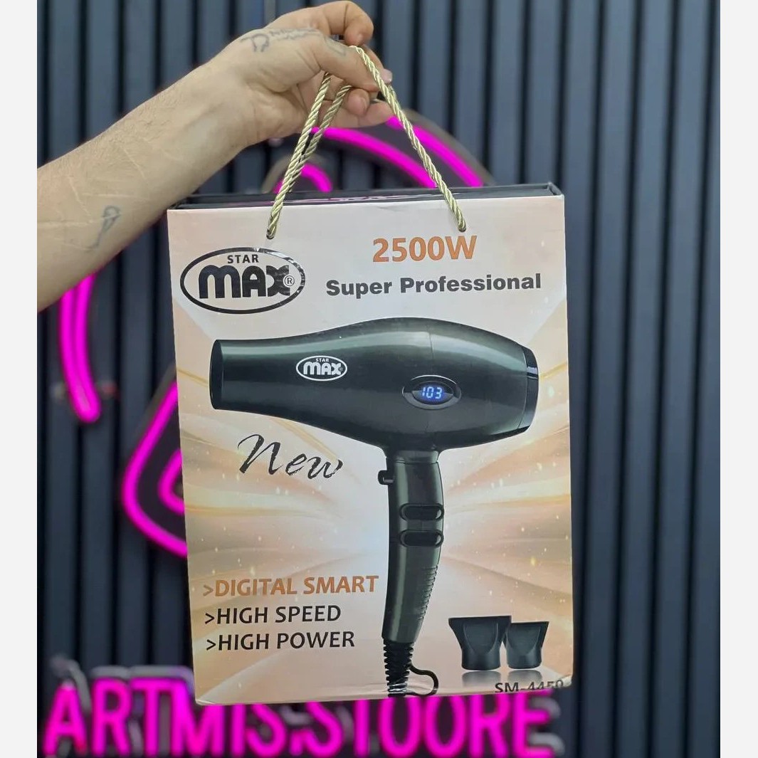 سشوار فوق حرفه ای star max مدلSR-4450 پر قدرت و با کیفیت درجه یک
