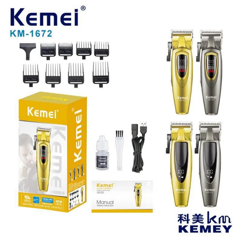 ماشین اصلاح و حجم زن سر و صورت شارژی Kemei KM-1672