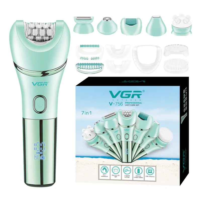 اپیلاتور هفت کاره وی جی آر مدل V-756 بسیار با کیفیت و