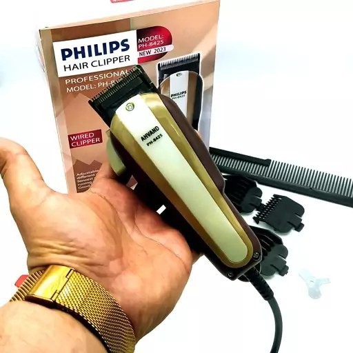 ماشین حجم زن حرفه ای فلیپس PH-8425 تهیه شده شرکت لجند تیغ تیتانیوم فولادی دارای شانه های سایز بندی
