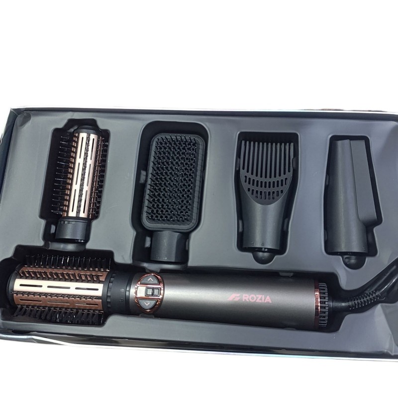 سشوار برس دار چرخشی 1000 وات روزیا مدل HC8116 5in1 جدید