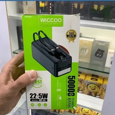 پاوربانک 50 هزار میلی آمپر ویکو مدل WICCOO WP-51 FAST