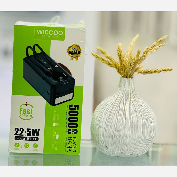 پاوربانک 50 هزار میلی آمپر ویکو مدل WICCOO WP-51 FAST
