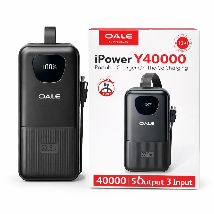 پاوربانک OALE مدل Y40000 ظرفیت 40000 میلی آمپر