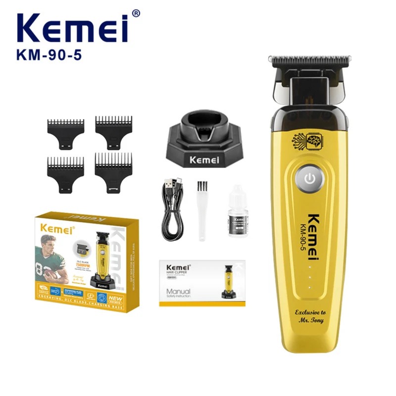 ماشین اصلاح موی سر و صورت شارژی کیمی مدل km-90-5 - طلایی درجه یک
