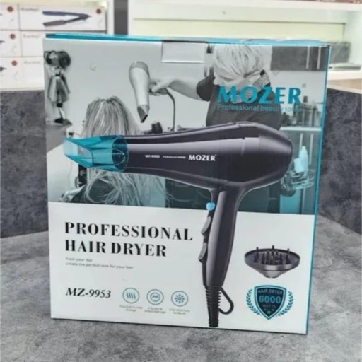 سشوار موتور سنگین MOZER مدل MZ-9953 دارای دیسپانسر