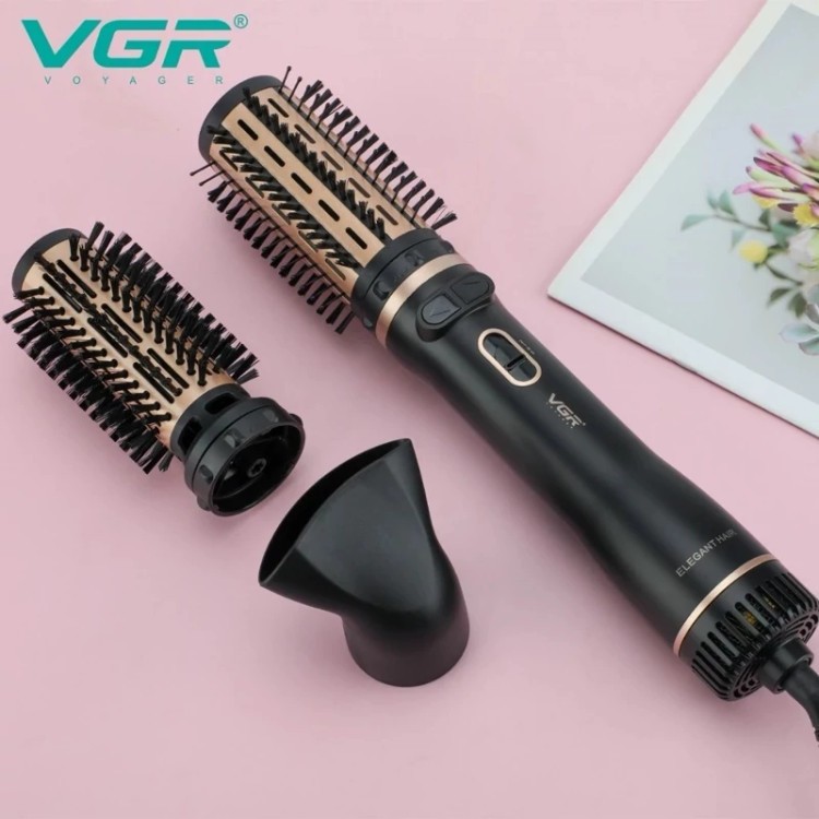 سشوار چرخشی برس حرارتی 3 در 1 وی جی آر VGR مدل V-496 ا VGR Proffessional HOT AIR BRUSH V-496 و