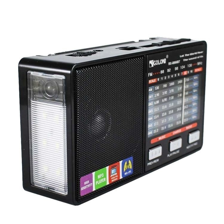 رادیو هفت موج گالن اصل و اورجینال فلاش و رم خور با چراغ قوه و LED