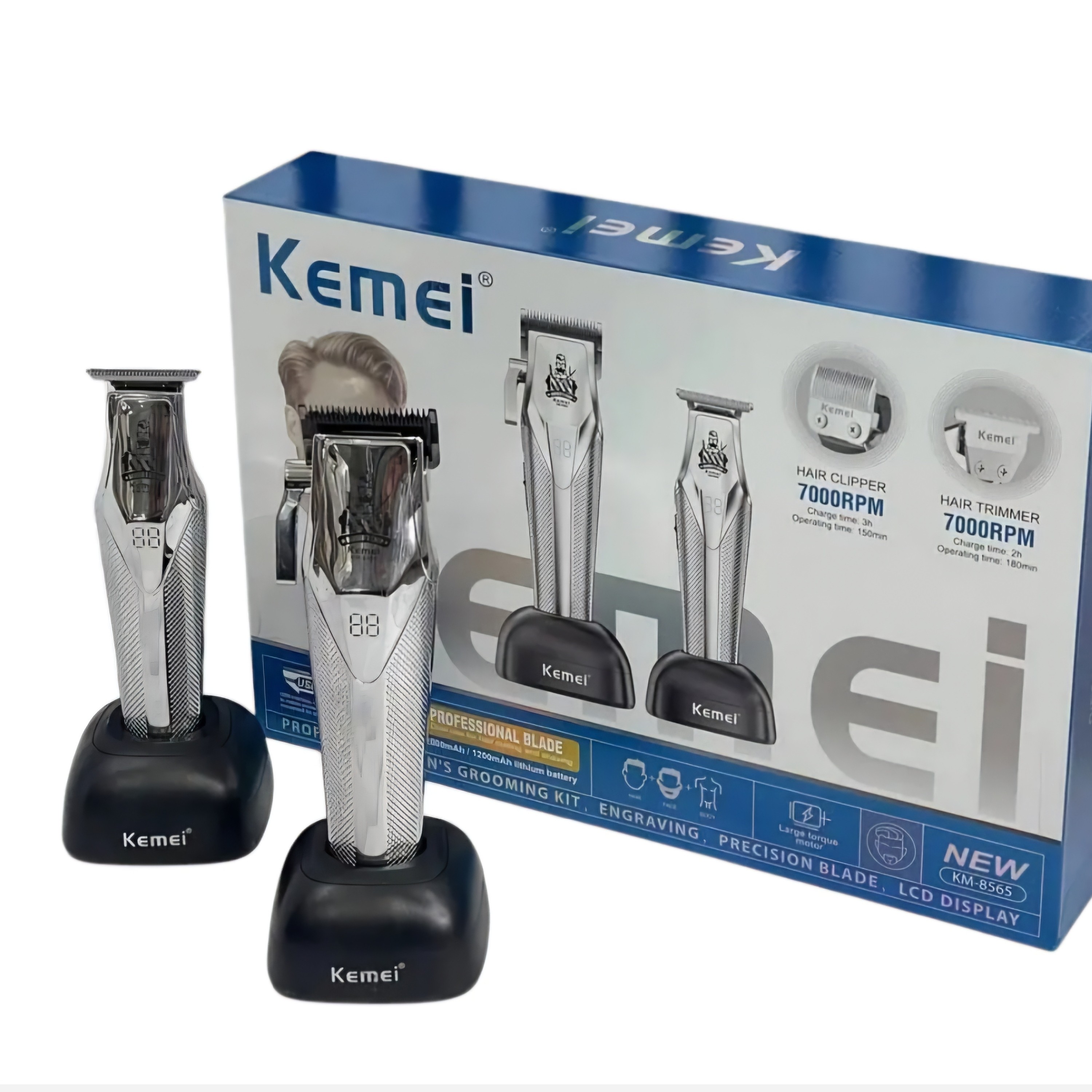 ست ماشین اصلاح و خط زن کیمی KM-8565