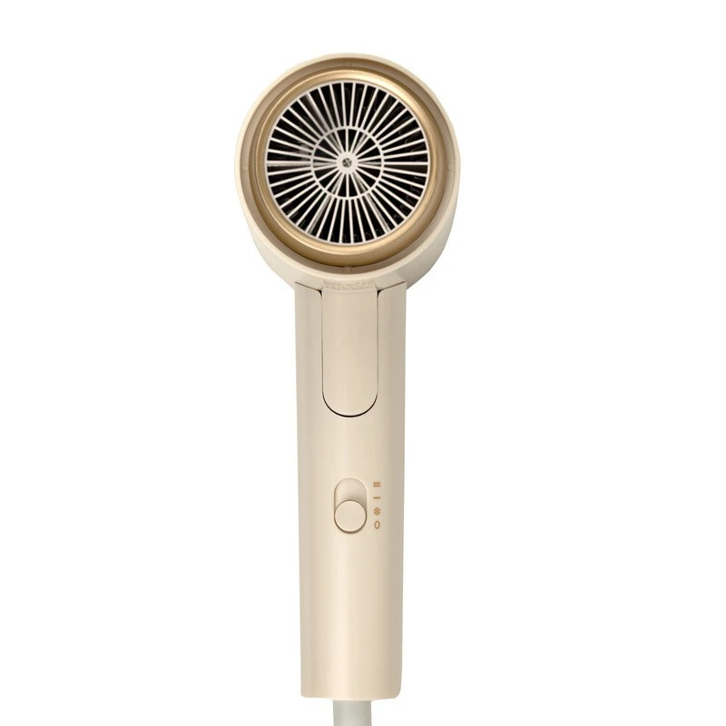 سشوار مسافرتی هیسکا مدل HK-5265-N با توان 1600 وات، موتور DC، تنظیم دما در 3 حالت، تنظیم سرعت در 2 حالت، طراحی تاشو، فیلتر جداشونده و کابل 2 متری