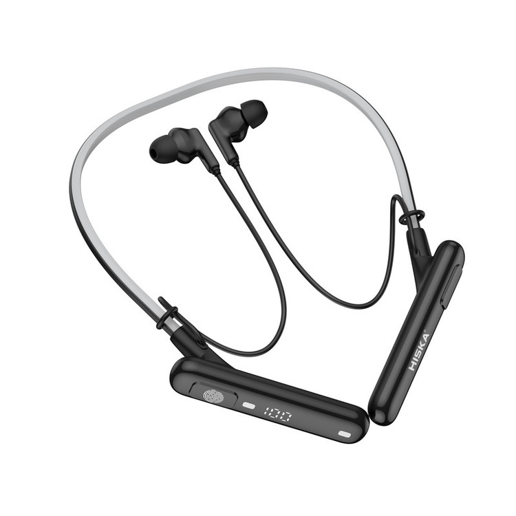 هدفون بلوتوثی گردنی بیسیم هیسکا مدل FX-602، درایور 12 میلیمتری، کیفیت صدای Stereo HiFi، نویز کنسلینگ میکروفون ENC، شارژدهی تا 60 ساعت، حالت گیمینگ Low Latency، نشانگر LED و مقاومت در برابر رطوبت و عرق