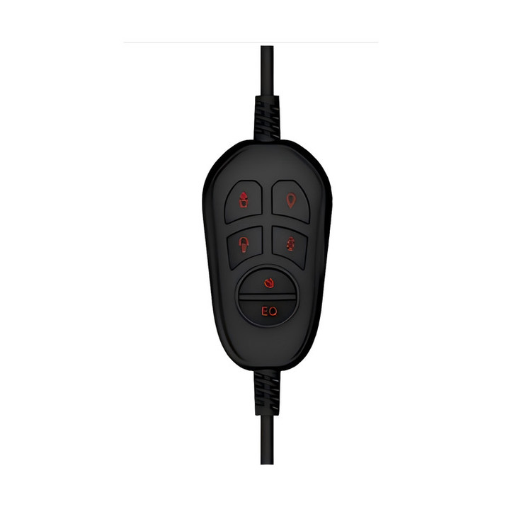 هدست گیمینگ روگوشی هیسکا مدل GHR-08 با صدای فراگیر 7.1 کاناله، درایور 53 میلیمتری، اتصال با سیم USB، میکروفون حساس، نورپردازی RGB و هدبند قابل تنظیم