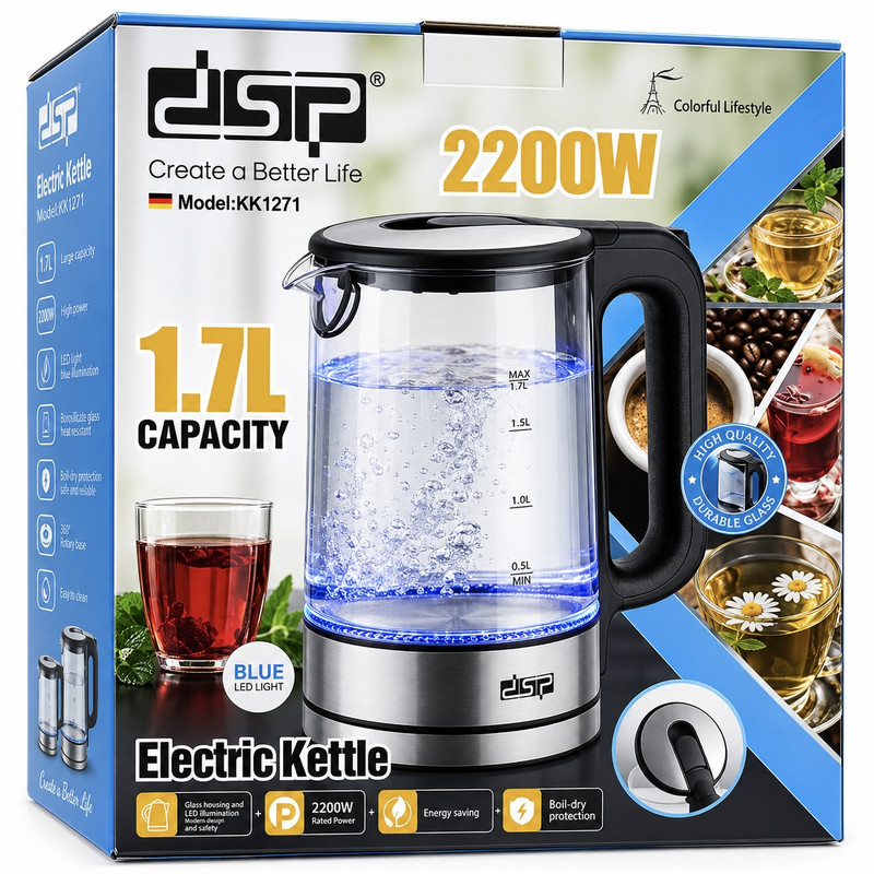 کتری برقی دی اس پی مدل 1271 گنجایش 1.7 لیتر