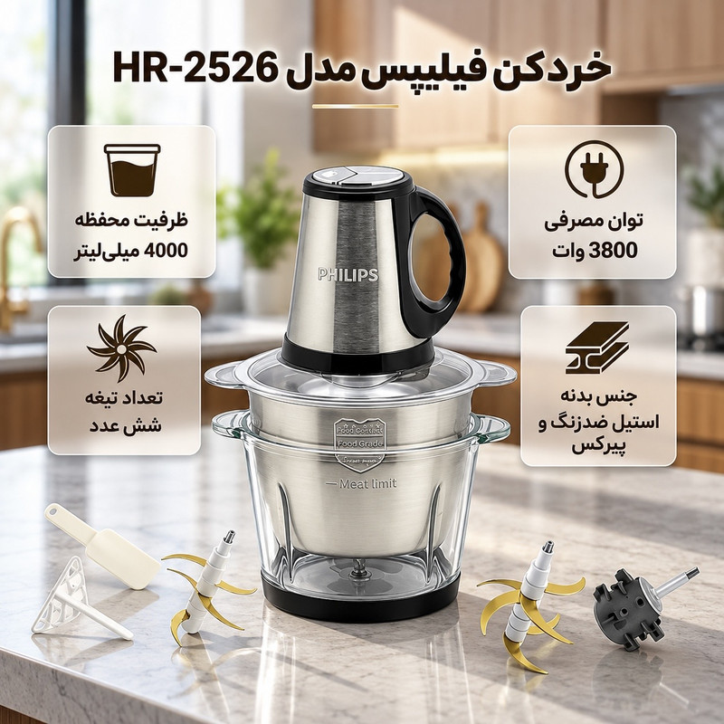 خردکن 4000 میلیلیتری فیلیپس مدل 2526