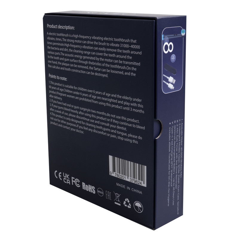 مسواک برقی رومئو مدل RM-1112 با 8 سری یدک