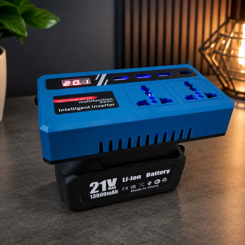 اینورتر شارژی تک فاز مدل 21V-TO-220V ظرفیت 0.15 کیلو وات