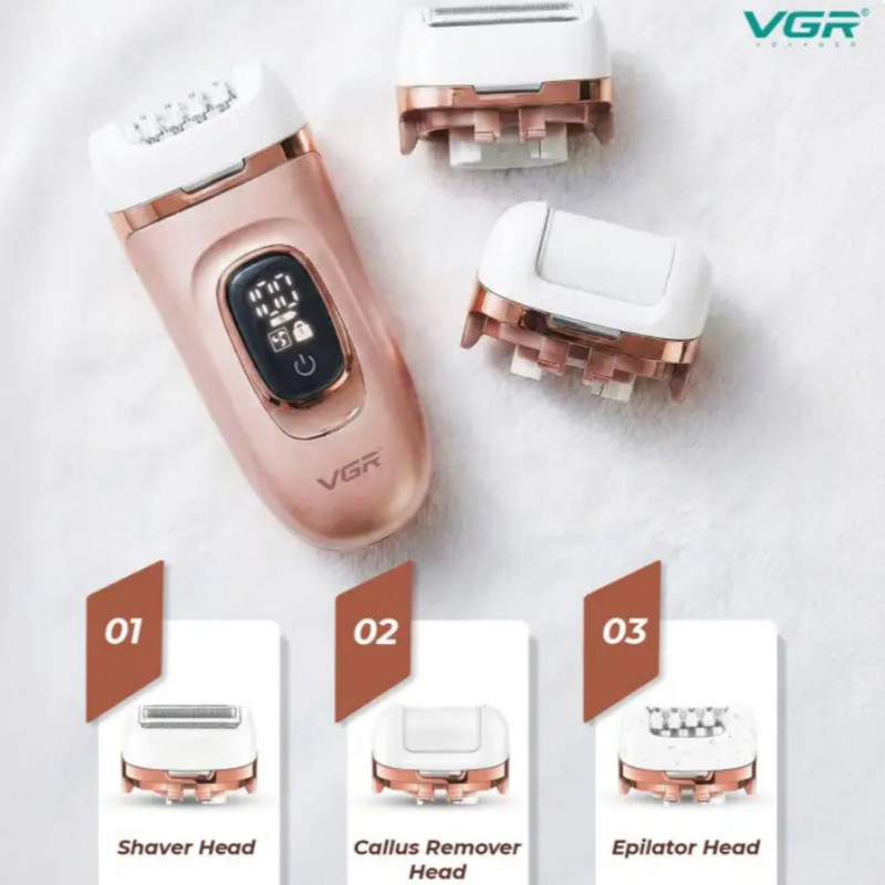 اپیلاتور وی جی ار مدل V-762 3in1 مجموعه 3 عددی