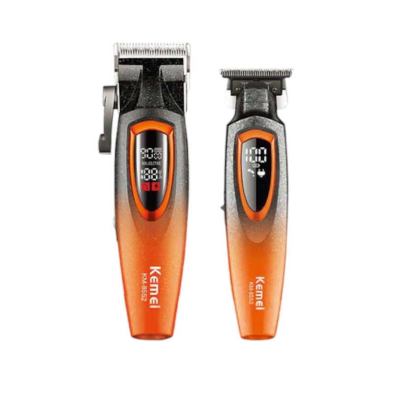 ماشین اصلاح موی سر و صورت شارژی کیمی مدل KM-8552 amp KM-8553 مجموعه 2 عددی