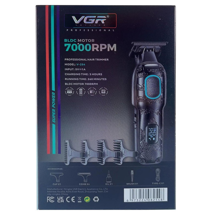 ماشین اصلاح موی سر و صورت شارژی وی جی ار مدل v-254