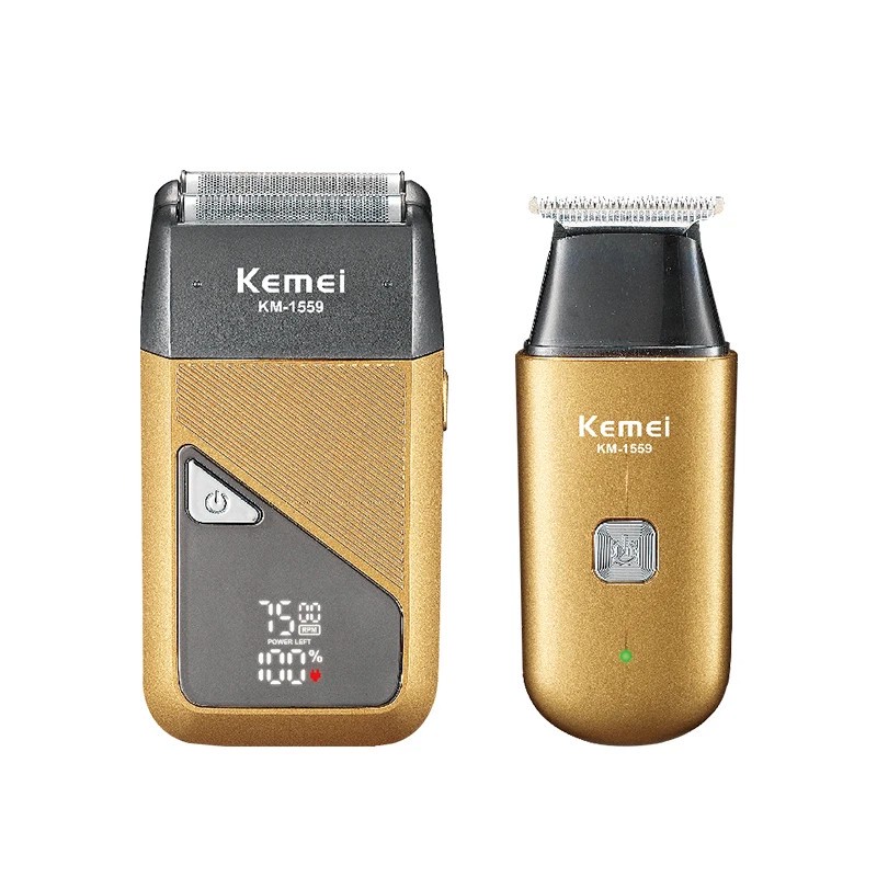 ماشین اصلاح موی سر و صورت شارژی کیمی مدل km-1559 مجموعه دو عددی