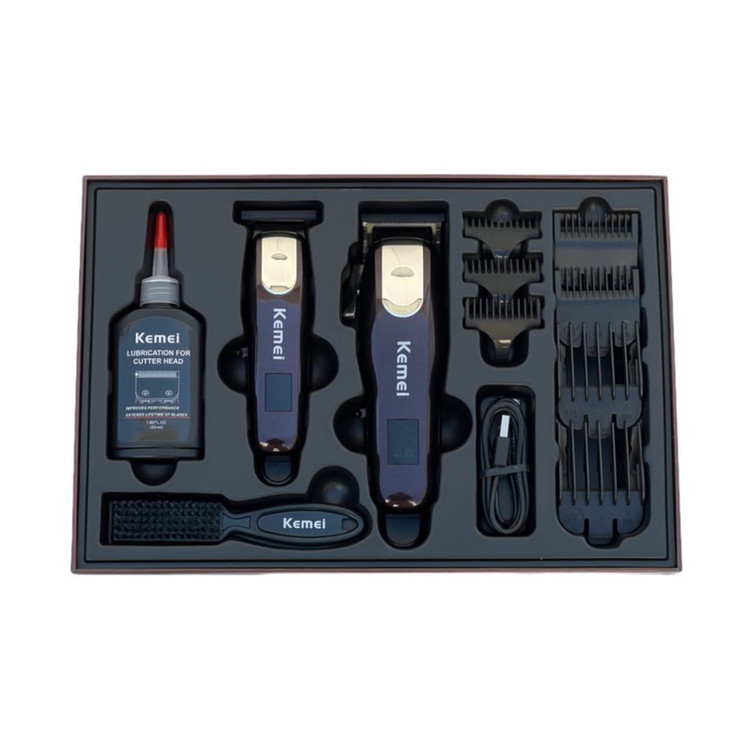 ماشین اصلاح موی سر و صورت کیمی شارژی مدل KM-8526 بسته 2 عددی