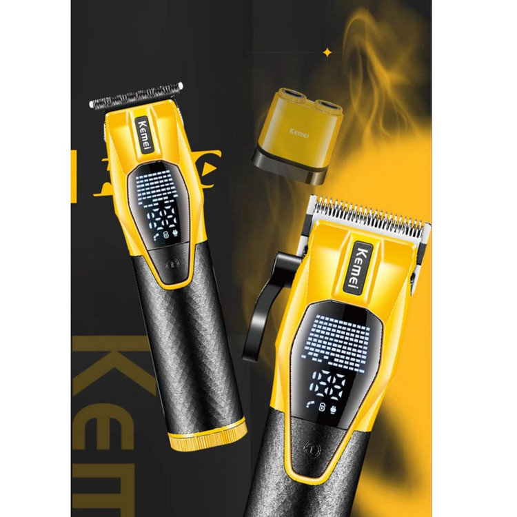 ماشین اصلاح موی سر و صورت شارژی کیمی مدل KM-8561 مجموعه 2 عددی