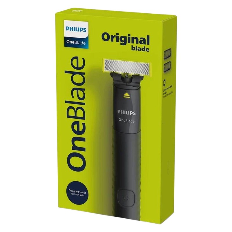 ماشین اصلاح موی صورت فیلیپس مدل QP1424.10 شارژی با تکنولوژی OneBlade، ضدآب، قابل استفاده خشک و مرطوب، تیغه استیل ضد ز...
