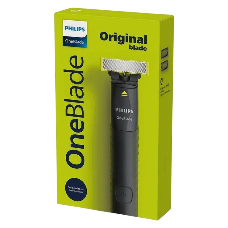 ماشین اصلاح موی صورت فیلیپس مدل QP1424.10 شارژی با تکنولوژی OneBlade، ضدآب، قابل استفاده خشک و مرطوب، تیغه استیل ضد ز...