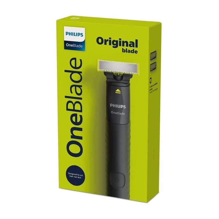 ماشین اصلاح موی صورت فیلیپس مدل QP1424.10 شارژی با تکنولوژی OneBlade، ضدآب، قابل استفاده خشک و مرطوب، تیغه استیل ضد ز...