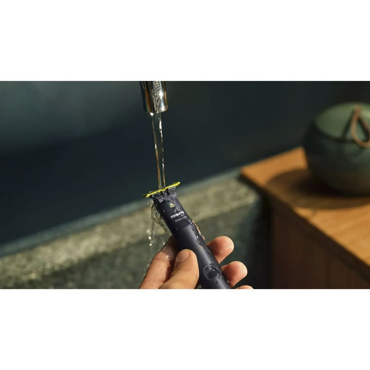 ماشین اصلاح موی صورت فیلیپس مدل QP1424.10 شارژی با تکنولوژی OneBlade، ضدآب، قابل استفاده خشک و مرطوب، تیغه استیل ضد ز...