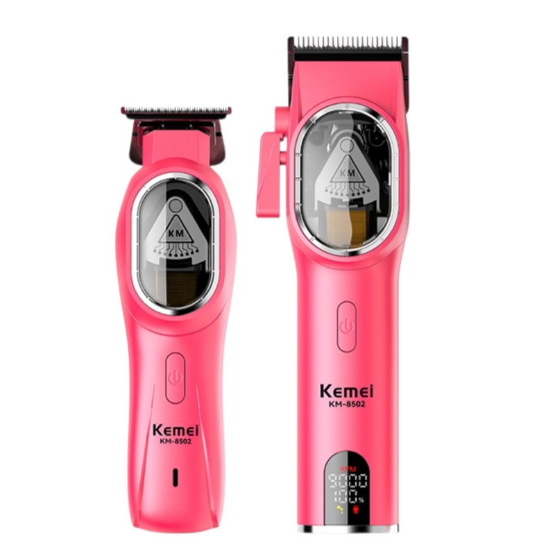 ماشین اصلاح موی سر و صورت شارژی کیمی مدل KM-8502 2in1 مجموعه 2 عددی