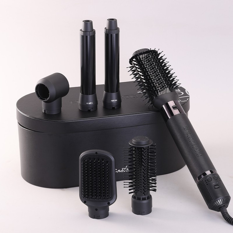 سشوار برس دار حالت دهنده حرفه ای انزو پروفیشینال مدل KERATIN B1 با موتور BLDC، توان 1400 وات، فناوری گرمایش یونی و سر...