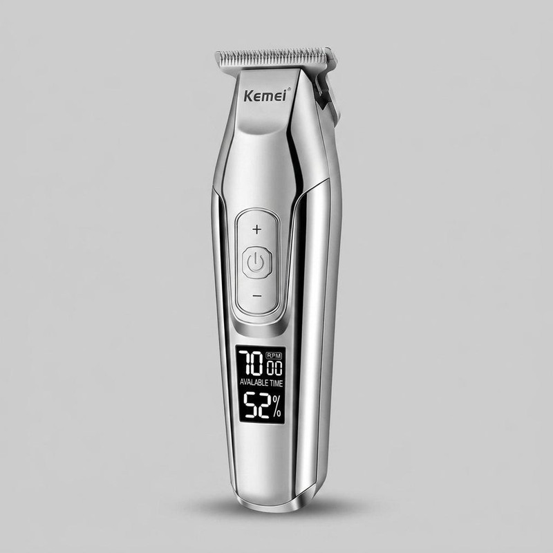 ماشین اصلاح موی سر و صورت کیمی مدل KM-5027 Professional با تیغه تیتانیوم پیشرفته، باتری لیتیوم یون 1400 میلی آمپر، شا...