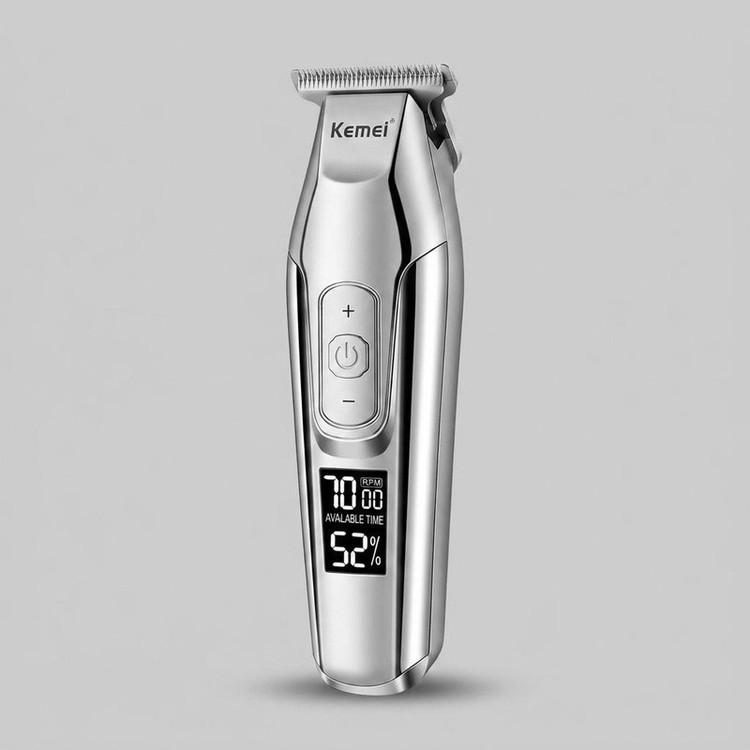 ماشین اصلاح موی سر و صورت کیمی مدل KM-5027 Professional با تیغه تیتانیوم پیشرفته، باتری لیتیوم یون 1400 میلی آمپر، شا...