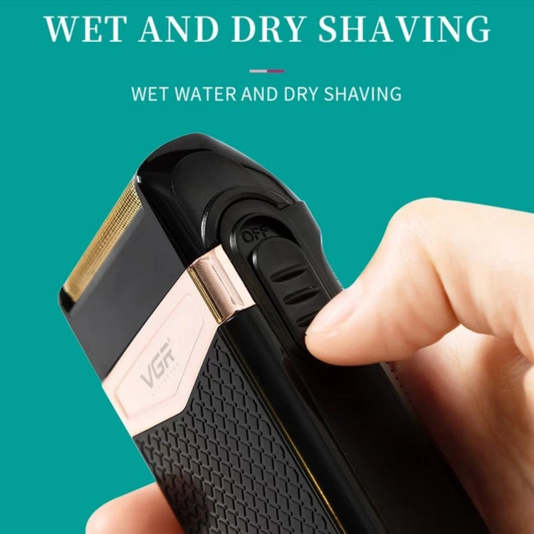 ماشین اصلاح موی صورت وی جی ار مدل 331 ضدآب با طراحی ارگونومیک، تیغه استیل پیشرفته سه تیغه، شارژ USB و قابلیت استفاده ...