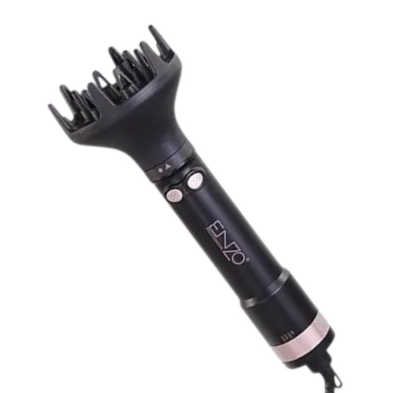 سشوار برس دار چرخشی انزو پروفیشینال مدل EN-760 7in1 با توان 1500 وات، موتور DC براشلس، تنظیمات دما و سرعت دو حالته، ت...