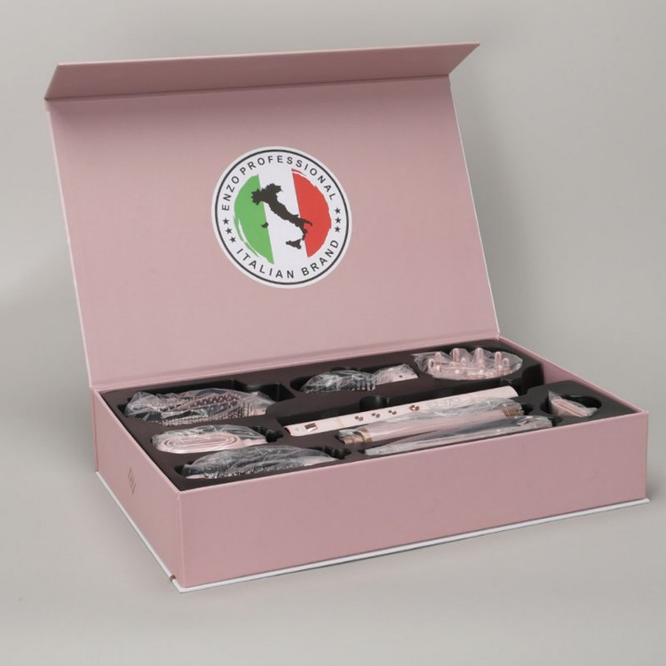 سشوار حرفه ای برس دار حالت دهنده انزو پروفیشینال مدل EN-755p 9in1 با توان 1500 وات، فناوری یونی، تنظیمات دما و سرعت ق...