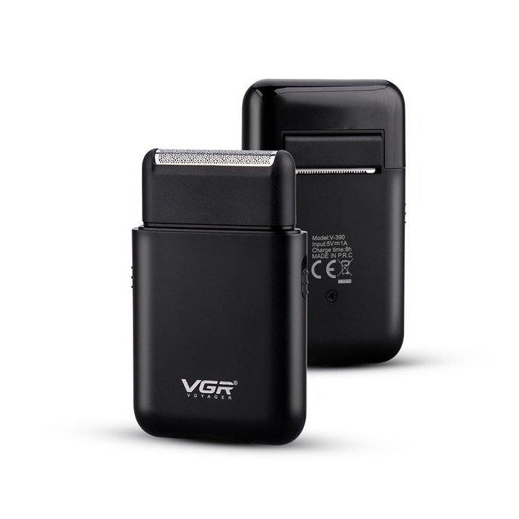 ماشین اصلاح موی صورت وی جی آر مدل V-390 با تیغه استیل ضد زنگ، تکنولوژی شیو فویلی، باتری قابل شارژ با 45 دقیقه زمان اس...