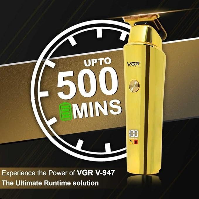 ماشین اصلاح موی سر و صورت وی جی آر مدل V-947 با تیغه استیل ضد زنگ، باتری لیتیوم یونی 2000 میلی آمپر، 500 دقیقه استفاد...