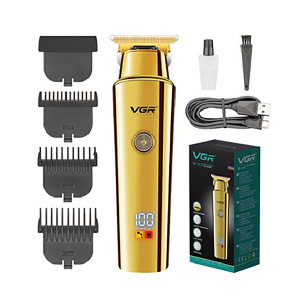 ماشین اصلاح موی سر و صورت وی جی آر مدل V-947 با تیغه استیل ضد زنگ، باتری لیتیوم یونی 2000 میلی آمپر، 500 دقیقه استفاد...