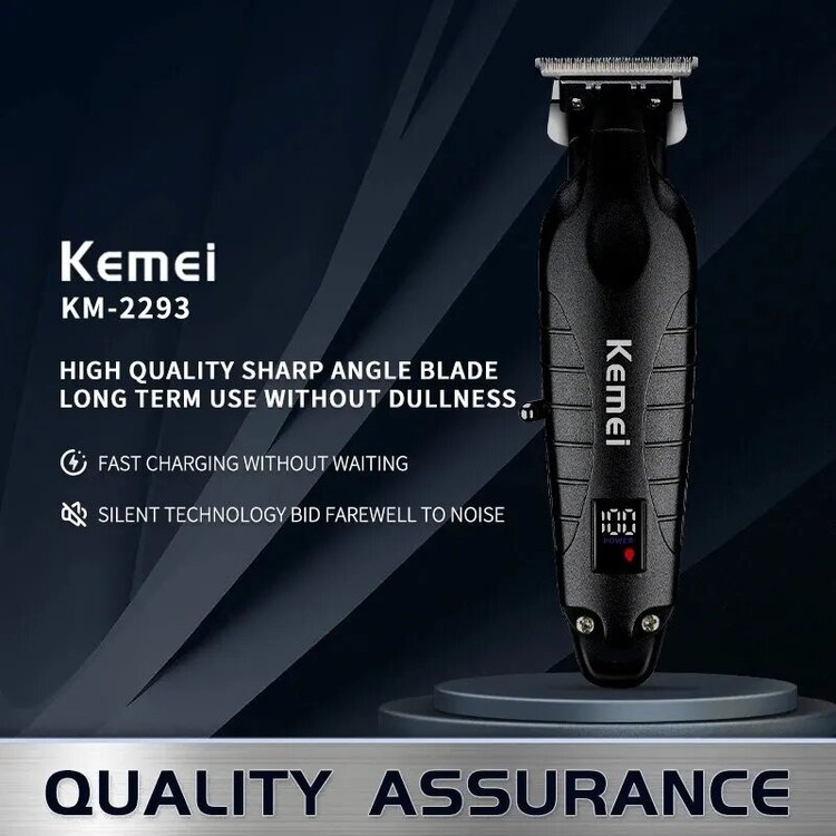 ماشین اصلاح موی سر و صورت کیمی مدل KM-2293 با تیغه کربن استیل خودتیز شونده، موتور 6000 دور در دقیقه، طراحی ارگونومیک،...
