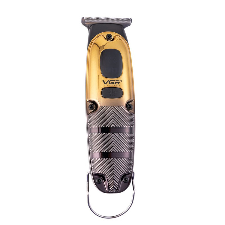 ماشین اصلاح موی صورت وی جی ار مدل V-981 با تیغه استیل ضد زنگ، عملکرد توربو، طراحی ارگونومیک، شارژ سریع 90 دقیقه و است...