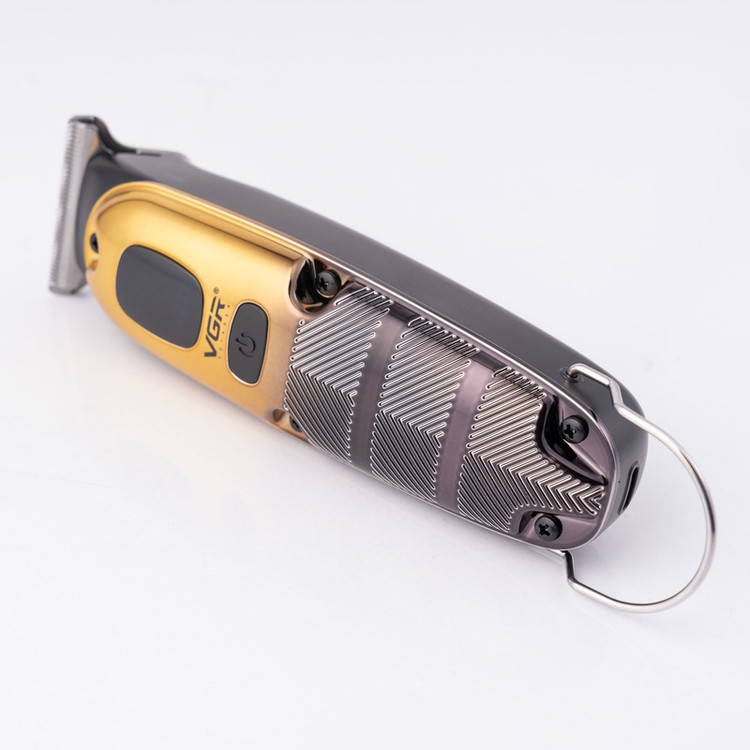 ماشین اصلاح موی صورت وی جی ار مدل V-981 با تیغه استیل ضد زنگ، عملکرد توربو، طراحی ارگونومیک، شارژ سریع 90 دقیقه و است...